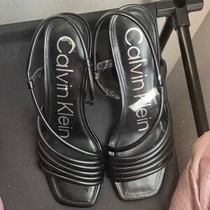 Calvin Klein Black Strappy Heels